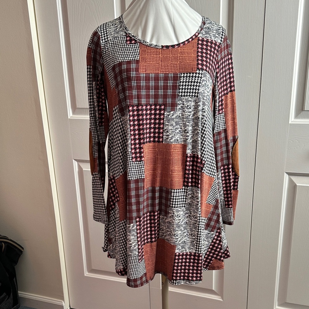 Celeste Multicolor Patchwork Tunic Top